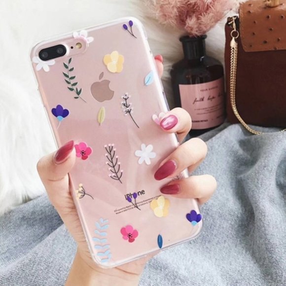 [❤️️SALE] NEW iPhone X / XS Flower Cute Transparent case - Picture 1 of 2